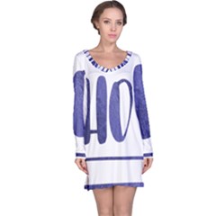 Ho Ho Ho! Christmas Minimalist Long Sleeve Nightdress