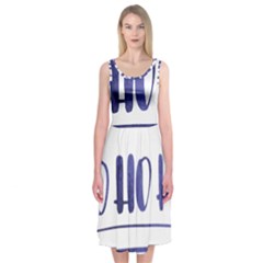 Ho Ho Ho! Christmas Minimalist Midi Sleeveless Dress