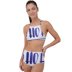 Ho Ho Ho! Christmas Minimalist Halter Tankini Set