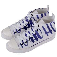 Ho Ho Ho! Christmas Minimalist Women s Mid-top Canvas Sneakers