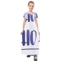 Ho Ho Ho! Christmas Minimalist Kids  Short Sleeve Maxi Dress