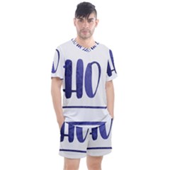 Ho Ho Ho! Christmas Minimalist Men s Mesh T-shirt And Shorts Set