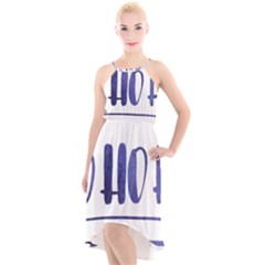 Ho Ho Ho! Christmas Minimalist High-low Halter Chiffon Dress 