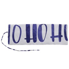 Ho Ho Ho! Christmas Minimalist Roll Up Canvas Pencil Holder (m)