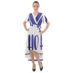 Ho Ho Ho! Christmas Minimalist Front Wrap High Low Dress