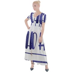 Ho Ho Ho! Christmas Minimalist Button Up Short Sleeve Maxi Dress