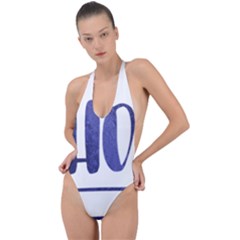 Ho Ho Ho! Christmas Minimalist Backless Halter One Piece Swimsuit