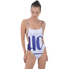 Ho Ho Ho! Christmas Minimalist Tie Strap One Piece Swimsuit