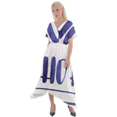 Ho Ho Ho! Christmas Minimalist Cross Front Sharkbite Hem Maxi Dress