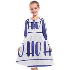 Ho Ho Ho! Christmas Minimalist Kids  Midi Sailor Dress