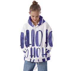 Ho Ho Ho! Christmas Minimalist Kids  Oversized Hoodie