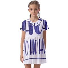 Ho Ho Ho! Christmas Minimalist Kids  Asymmetric Collar Dress