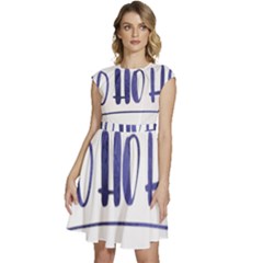 Ho Ho Ho! Christmas Minimalist Cap Sleeve High Waist Dress