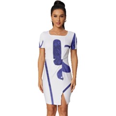 Ho Ho Ho! Christmas Minimalist Fitted Knot Split End Bodycon Dress