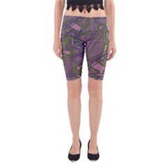 Vibrant Collage Vibes Print Yoga Cropped Leggings