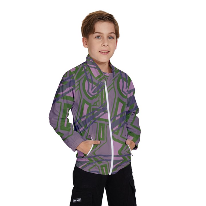 Vibrant Collage Vibes Print Kids  Windbreaker