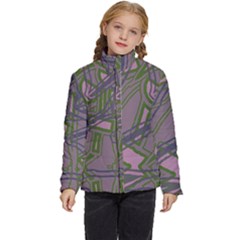 Vibrant Collage Vibes Print Kids  Puffer Bubble Jacket Coat by dflcprintsclothing