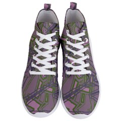 Vibrant Collage Vibes Print Men s Lightweight High Top Sneakers by dflcprintsclothing