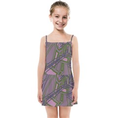 Vibrant Collage Vibes Print Kids  Summer Sun Dress