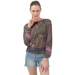 Vibrant Collage Vibes Print Banded Bottom Chiffon Top