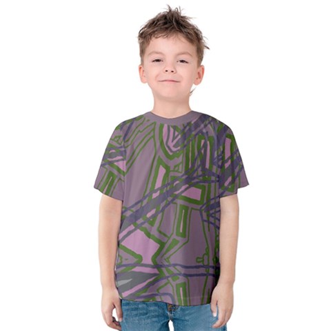 Vibrant Collage Vibes Print Kids  Cotton T-shirt by dflcprintsclothing