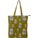 Super Lucky Cat Double Zip Up Tote Bag View1