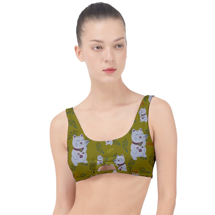 Super Lucky Cat The Little Details Bikini Top