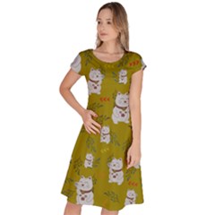 Super Lucky Cat Classic Short Sleeve Dress