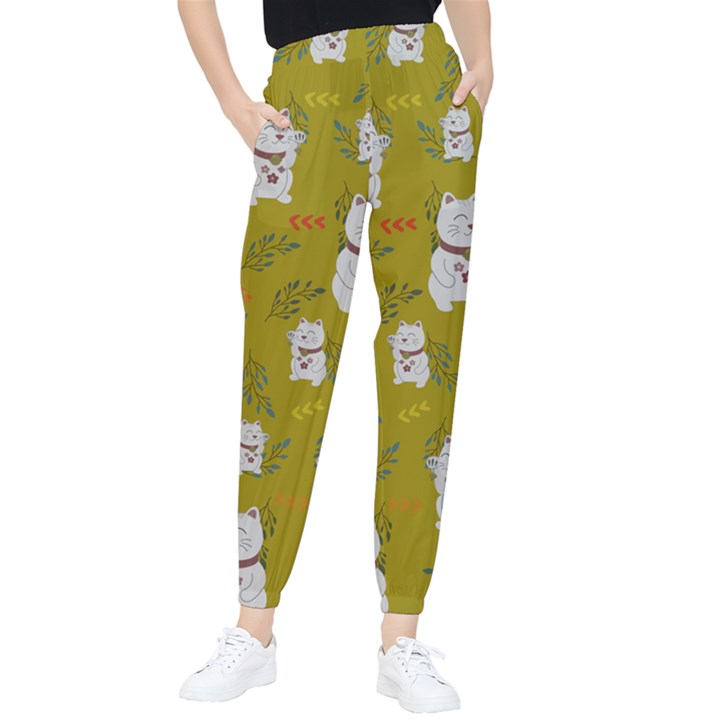 Super Lucky Cat Women s Tapered Pants