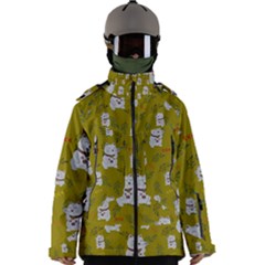 Super Lucky Cat Men s Zip Ski And Snowboard Waterproof Breathable Jacket by GeekLover