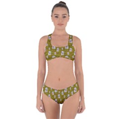 Super Lucky Cat Scaled Criss Cross Bikini Set by GeekLover