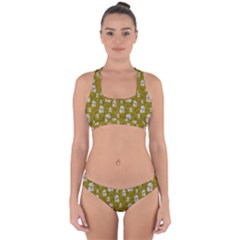 Super Lucky Cat Scaled Cross Back Hipster Bikini Set