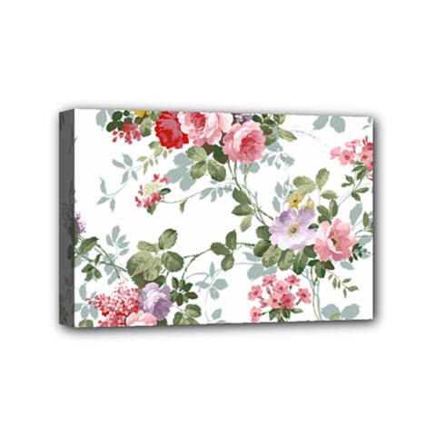 Floral Elements Peony Chinese Rose Mini Canvas 6  X 4  (stretched)