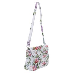 Floral Elements Peony Chinese Rose Shoulder Bag With Back Zipper by Grandong