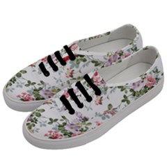 Floral Elements Peony Chinese Rose Men s Classic Low Top Sneakers