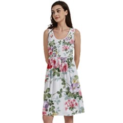 Floral Elements Peony Chinese Rose Classic Skater Dress by Grandong