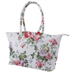 Floral Elements Peony Chinese Rose Canvas Shoulder Bag