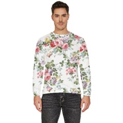 Floral Elements Peony Chinese Rose Men s Fleece Sweatshirt by Grandong