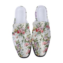 Floral Elements Peony Chinese Rose Women s Classic Backless Heels