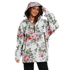 Floral Elements Peony Chinese Rose Women s Ski And Snowboard Waterproof Breathable Jacket