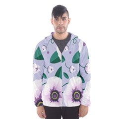 Flowers Petals Blossom Flora Men s Hooded Windbreaker