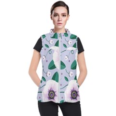 Flowers Petals Blossom Flora Women s Puffer Vest