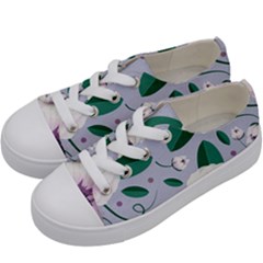 Flowers Petals Blossom Flora Kids  Low Top Canvas Sneakers by Apenda