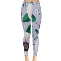 Flowers Petals Blossom Flora Inside Out Leggings by Apenda