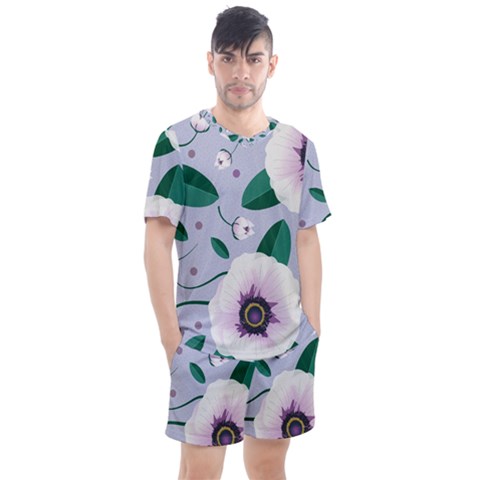 Flowers Petals Blossom Flora Men s Mesh T-shirt And Shorts Set by Apenda