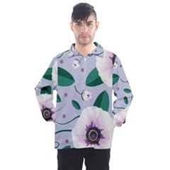 Flowers Petals Blossom Flora Men s Half Zip Pullover