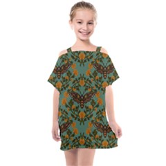 Day Of The Death Moth Kids  One Piece Chiffon Dress by GeekLover