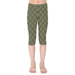 Day Of The Death Moth Scaled Kids  Capri Leggings 