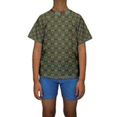 Day Of The Death Moth Scaled Kids  Short Sleeve Swimwear