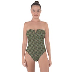 Day Of The Death Moth Scaled Tie Back One Piece Swimsuit